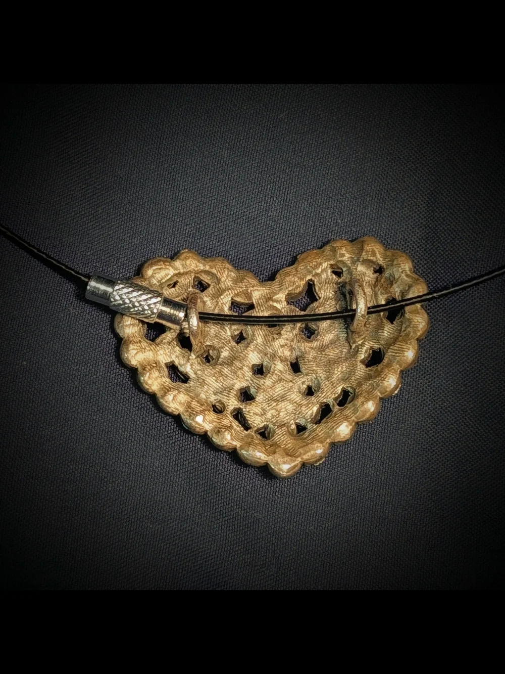 Purple Heart Crystal Pendant Necklace On Wire - Women Jewelry